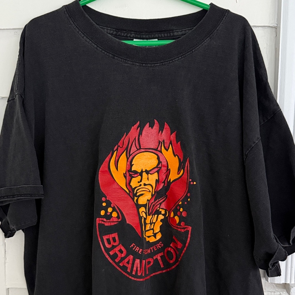 Vintage Rare Brampton Firefighter Combat Challenge Champions 1998 t-shirt XL